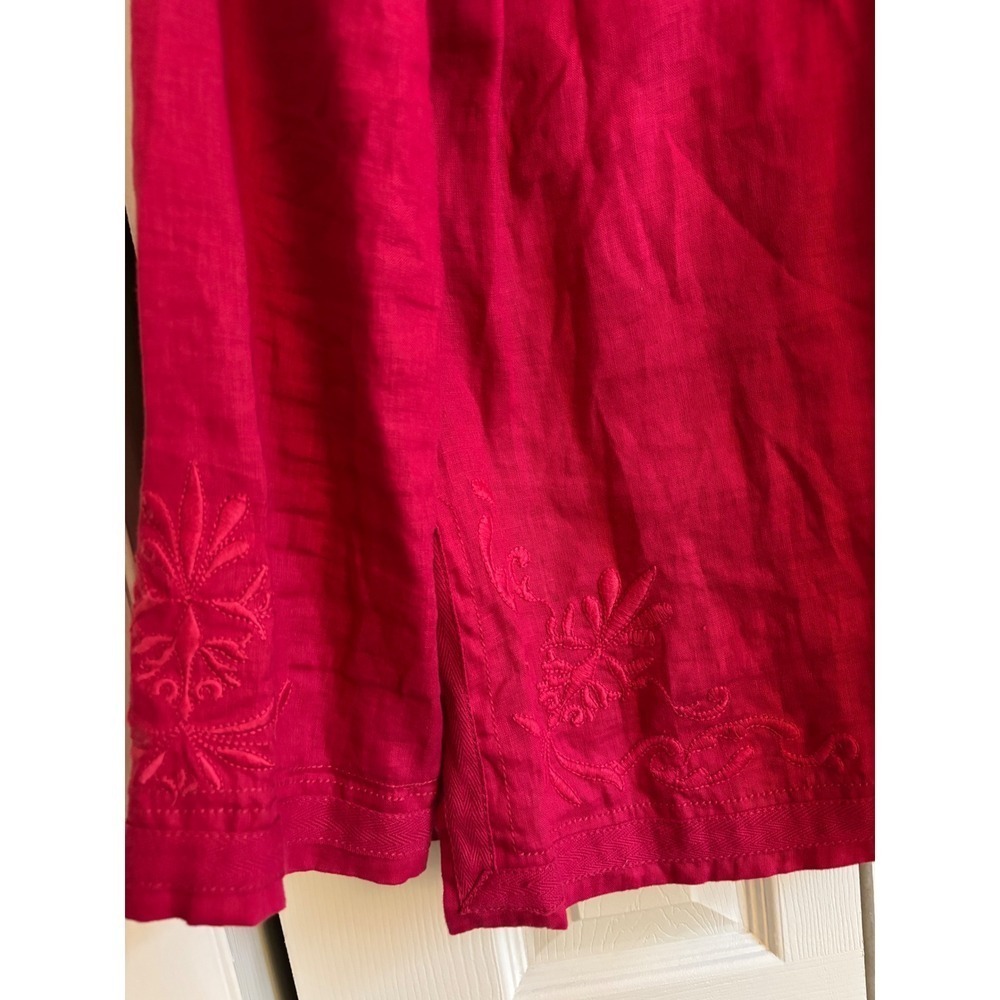 Valerie Stevens 100% Linen Embroidered Tunic – Petite Medium - Picture 3 of 8